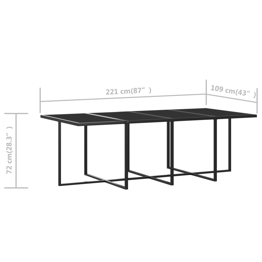 Patio Dining Set Outdoor Table and Chairs Furniture Set Poly Rattan vidaXL - Picture 20 of 30