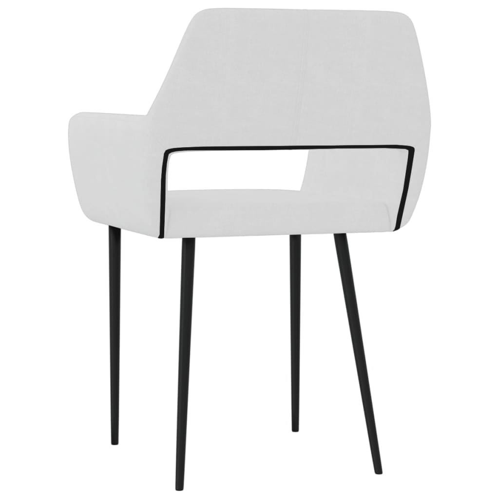 Valgomojo kėdės, 4vnt., baltos spalvos, audinys (2x322965) | Stepinfit