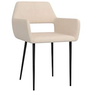 Jídelní židle 6 ks krémové textil - obrázek 2