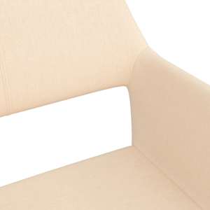Jídelní židle 6 ks krémové textil - obrázek 6