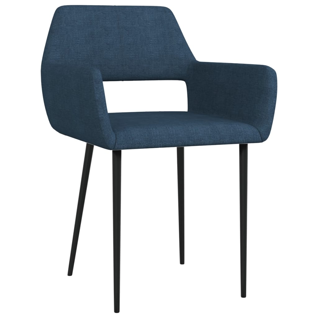 vidaXL Cadeiras de jantar 6 pcs tecido azul