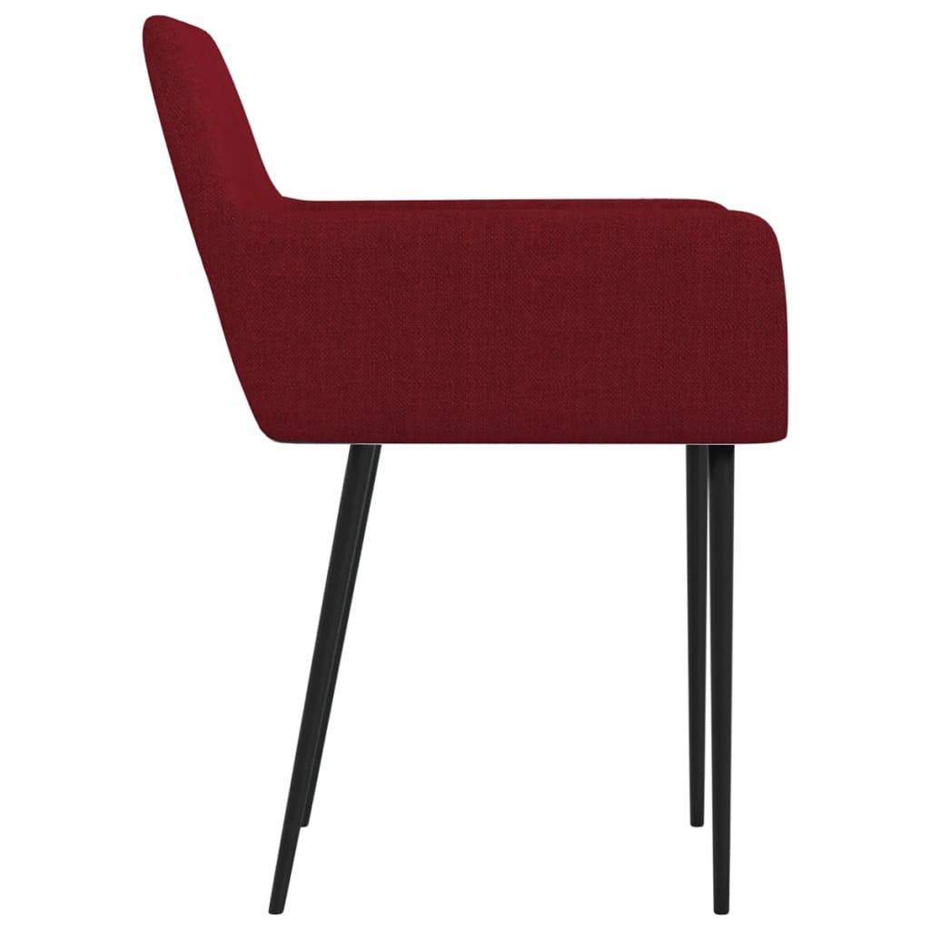 Valgomojo kėdės, 6vnt., vyno raudonos, audinys (3x322972) | Stepinfit