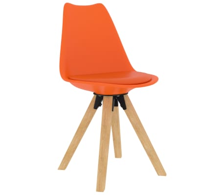 vidaXL Cadeiras de jantar 6 pcs cor de laranja