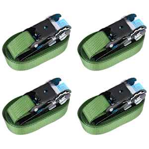 Privezovalne vrvi z ragljo 4 kosi 800 daN 6 m zelene