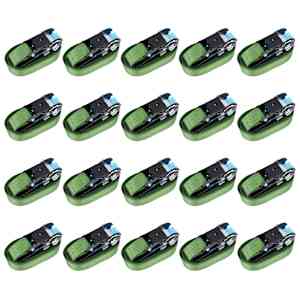 Privezovalne vrvi z ragljo 20 kosov 800 daN 6 m zelene