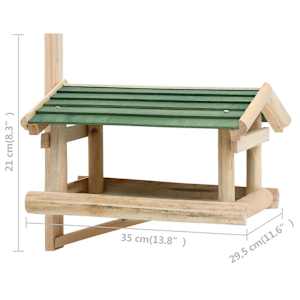 Krmítko pro ptáky masivní dřevo 35 x 29,5 x 21 cm - obrázek 7