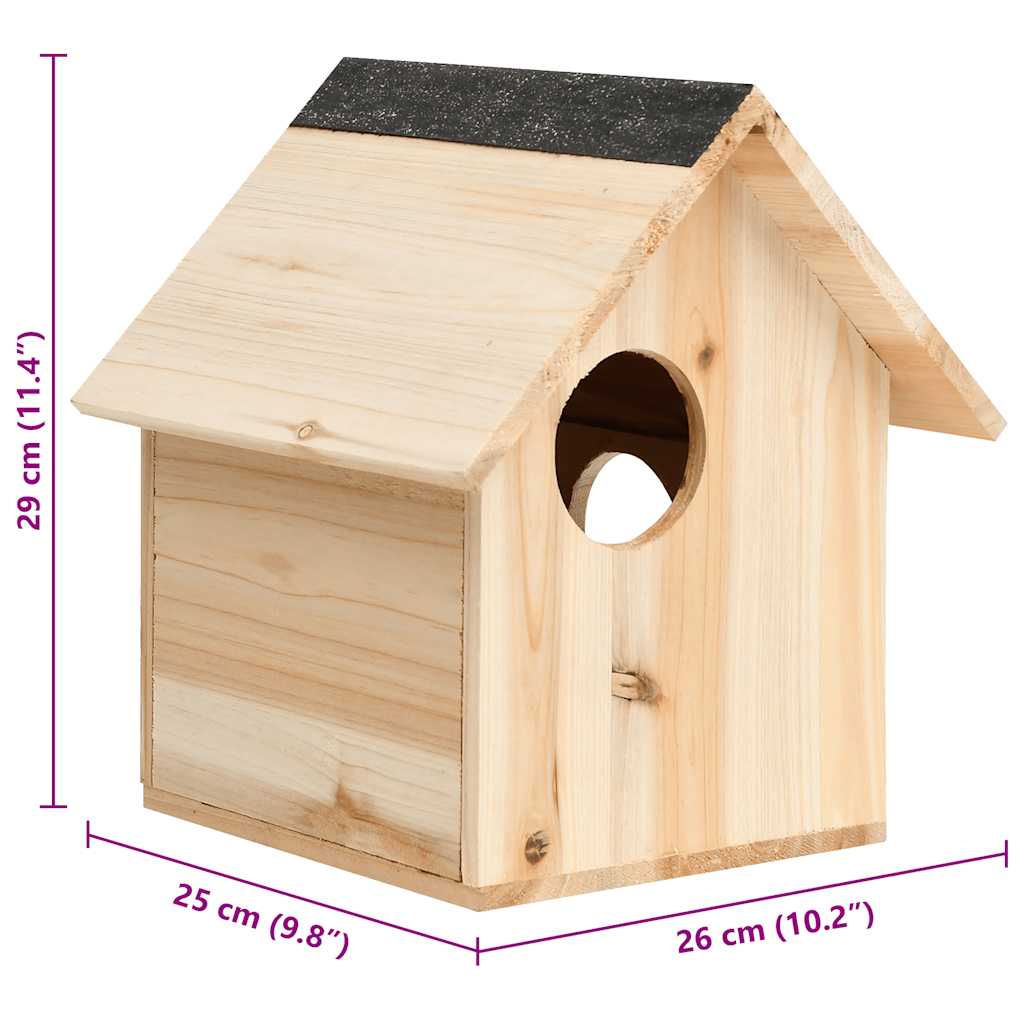 Maison Pour écureuils Bois De Sapin Massif 26x25x29 Cm VidaXL 17 width=274