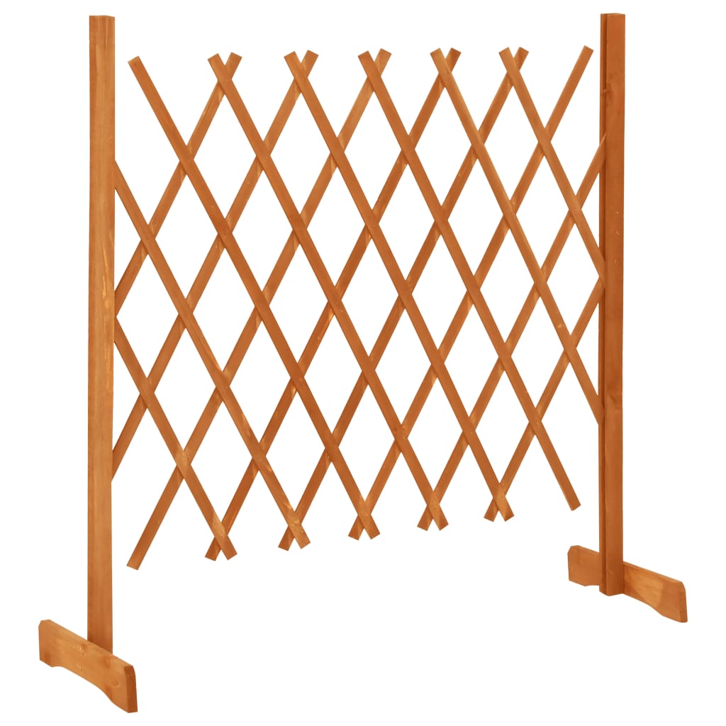 Gard cu zăbrele de grădină, portocaliu, 120×90 cm, lemn de brad