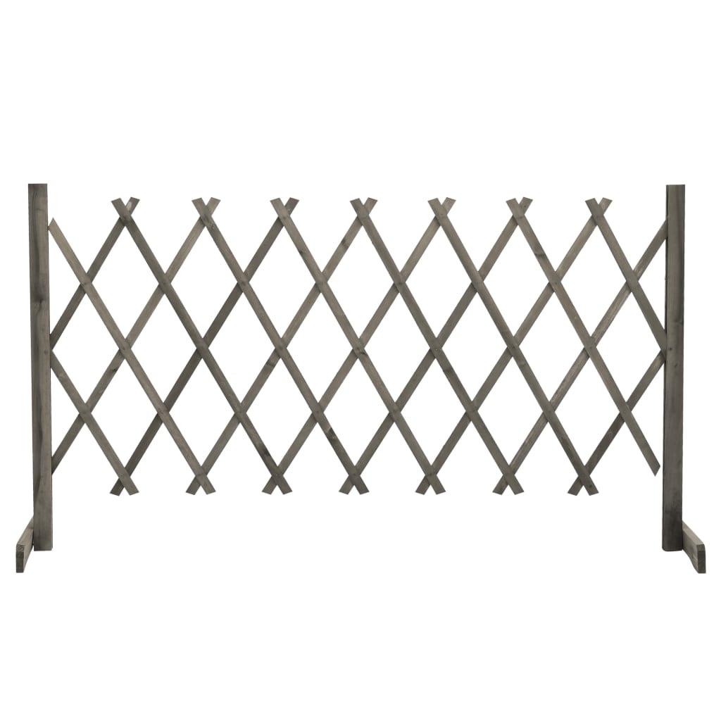 Image of vidaXL Garden Trellis Fence Grey 150x80 cm Solid Firwood
