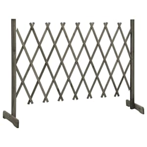 Zahradní trelážový plot šedý 150 x 80 cm masivní jedle - obrázek 2