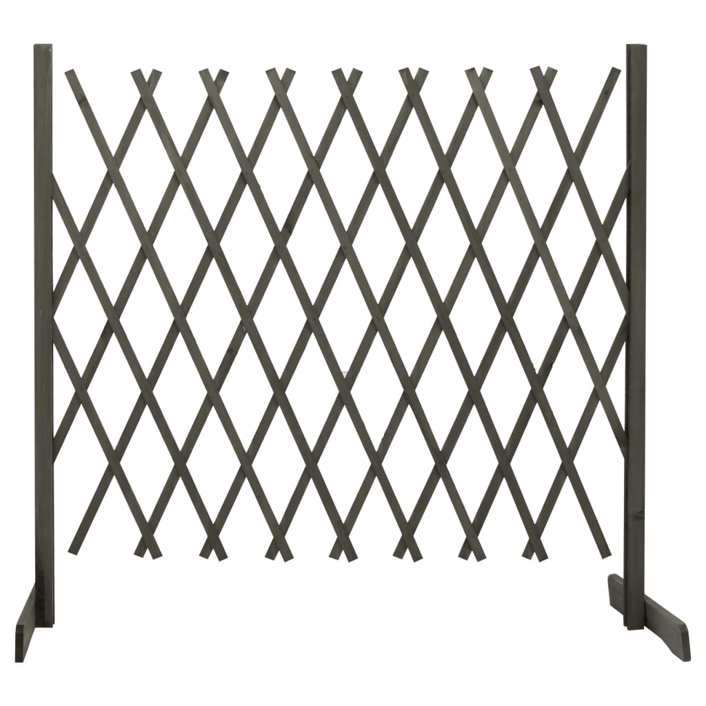 vidaXL Gard cu zăbrele de grădină, gri, 180×100 cm, lemn de brad vidaxl.ro