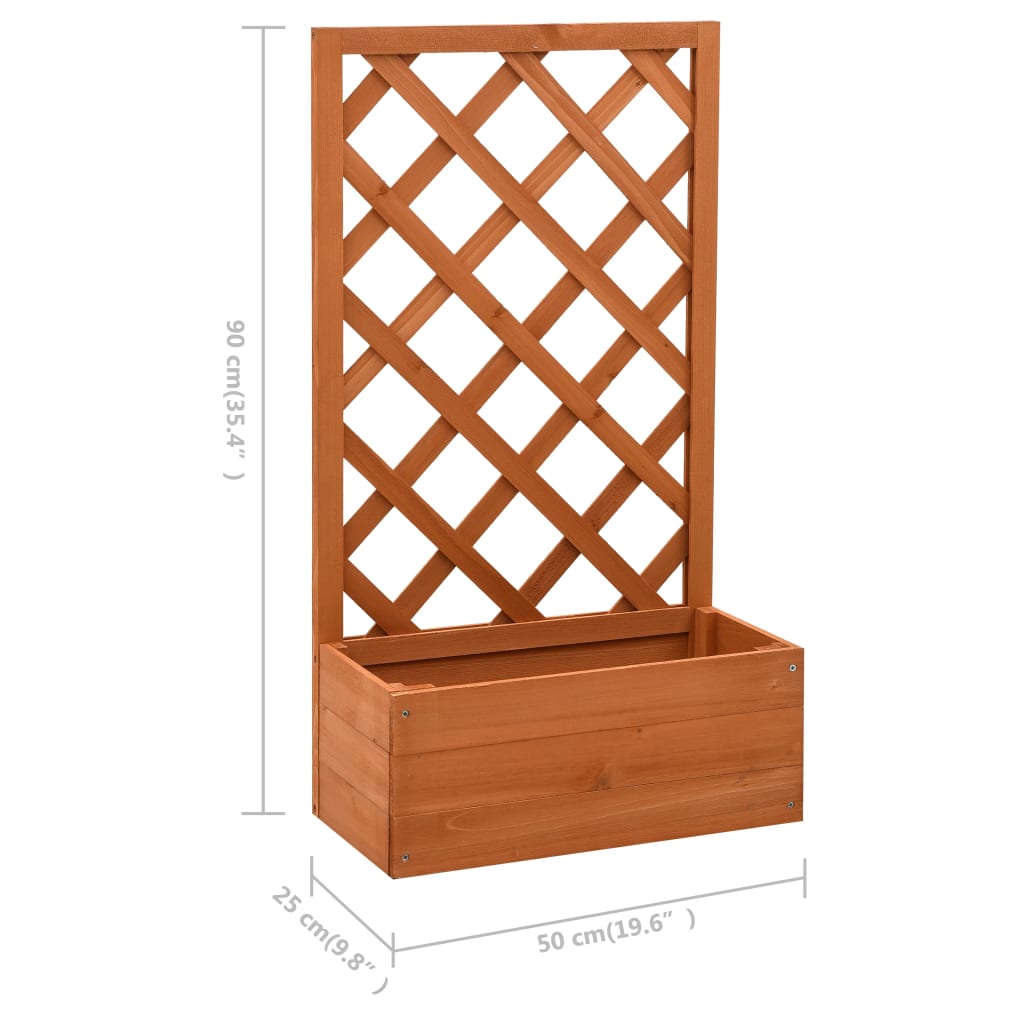 Jardinière à Treillis De Jardin Orange 50x25x90cm Bois De Sapin VidaXL 17 width=274