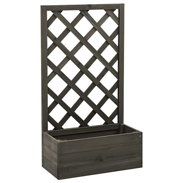 vidaXL v&otilde;rega taimekast, hall, 50 x 25 x 90 cm, nulupuit