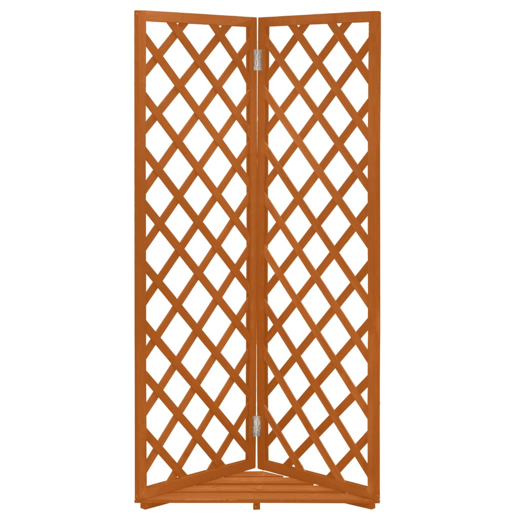 

vidaXL Latwerk hoekmodel 50x50x145 cm massief vurenhout oranje