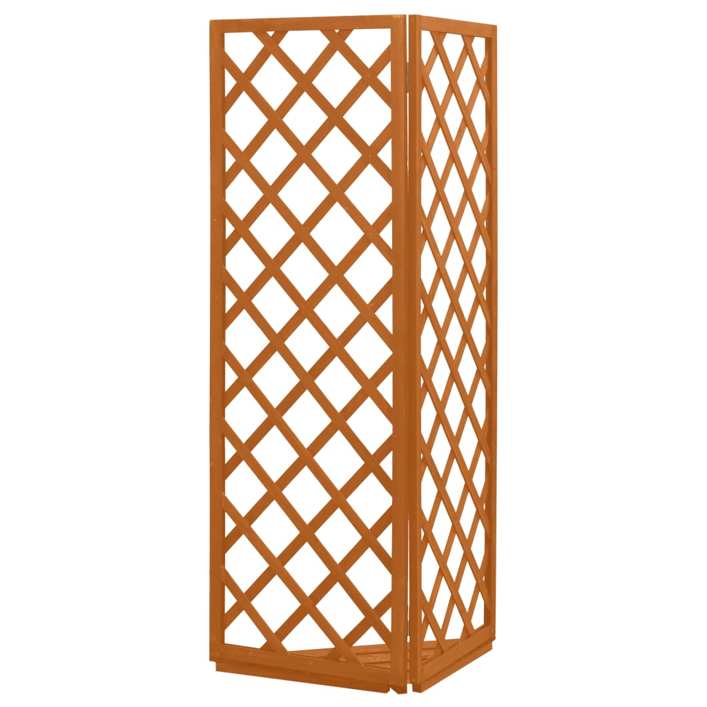 vidaXL Corner Trellis Orange 19.7"x19.7"x57.1" Solid Firwood