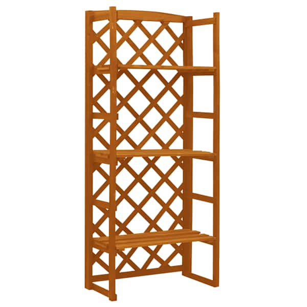 vidaXL v&otilde;rega taimealus, oranž, 60 x 30 x 140 cm, nulupuit