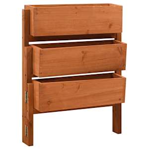 vidaXL kokkupandav taimekast, oranž, 60 x 14 x 75 cm, nulupuit