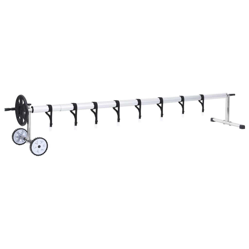 vidaXL Naviják na kryt bazénu s nerezovou základnou