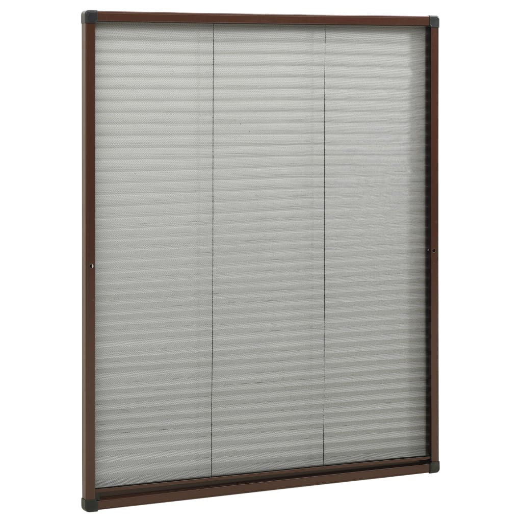vidaXL Plasă insecte plisse pentru ferestre, maro, 60x80 cm, aluminiu