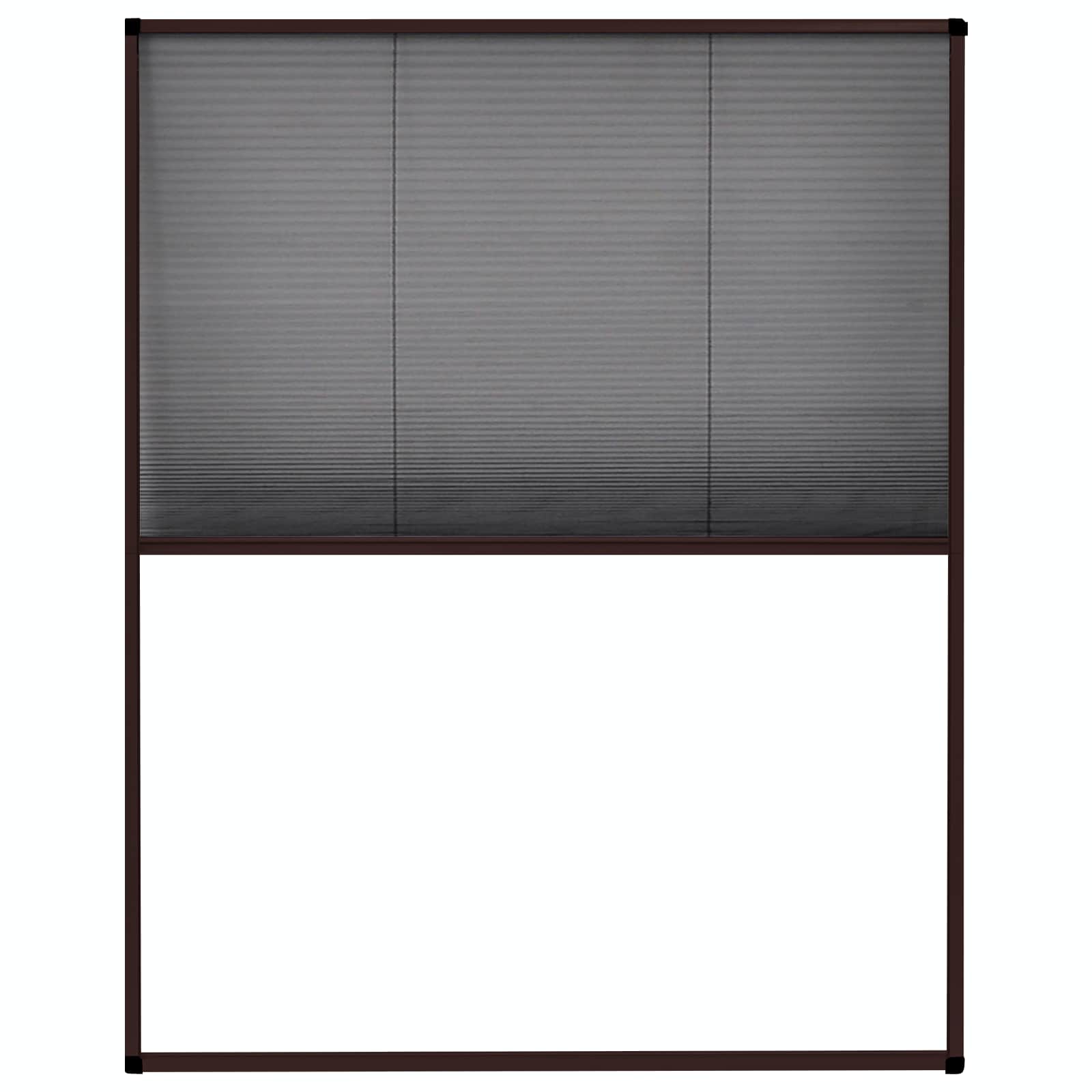 vidaXL Plisovaná okenná sieťka proti hmyzu, hliník, hnedá 80x100 cm