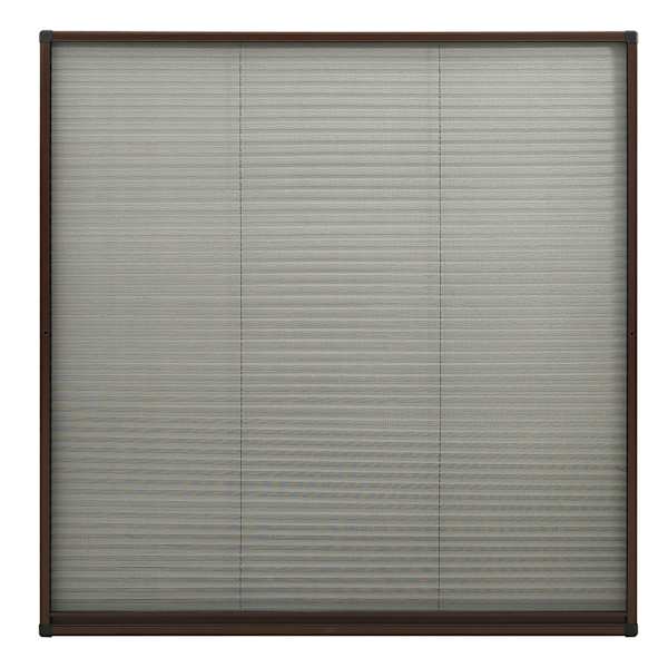 vidaXL plisseeritud putukav&otilde;rk aknale, alumiinium, pruun, 120 x 120 cm