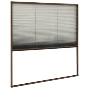 Plisovaná okenní síť proti hmyzu hliník hnědá 120 x 120 cm - obrázek 4