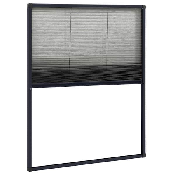 vidaXL plisseeritud putukav&otilde;rk aknale alumiinium antratsiit 60x80 cm