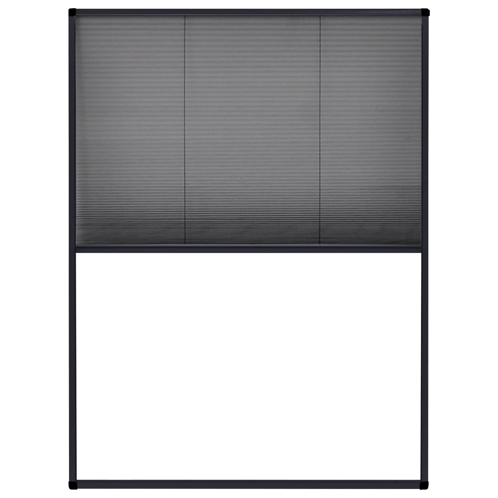 vidaXL Plisovaná okenná sieťka proti hmyzu antracitová 60x80 cm hliníková