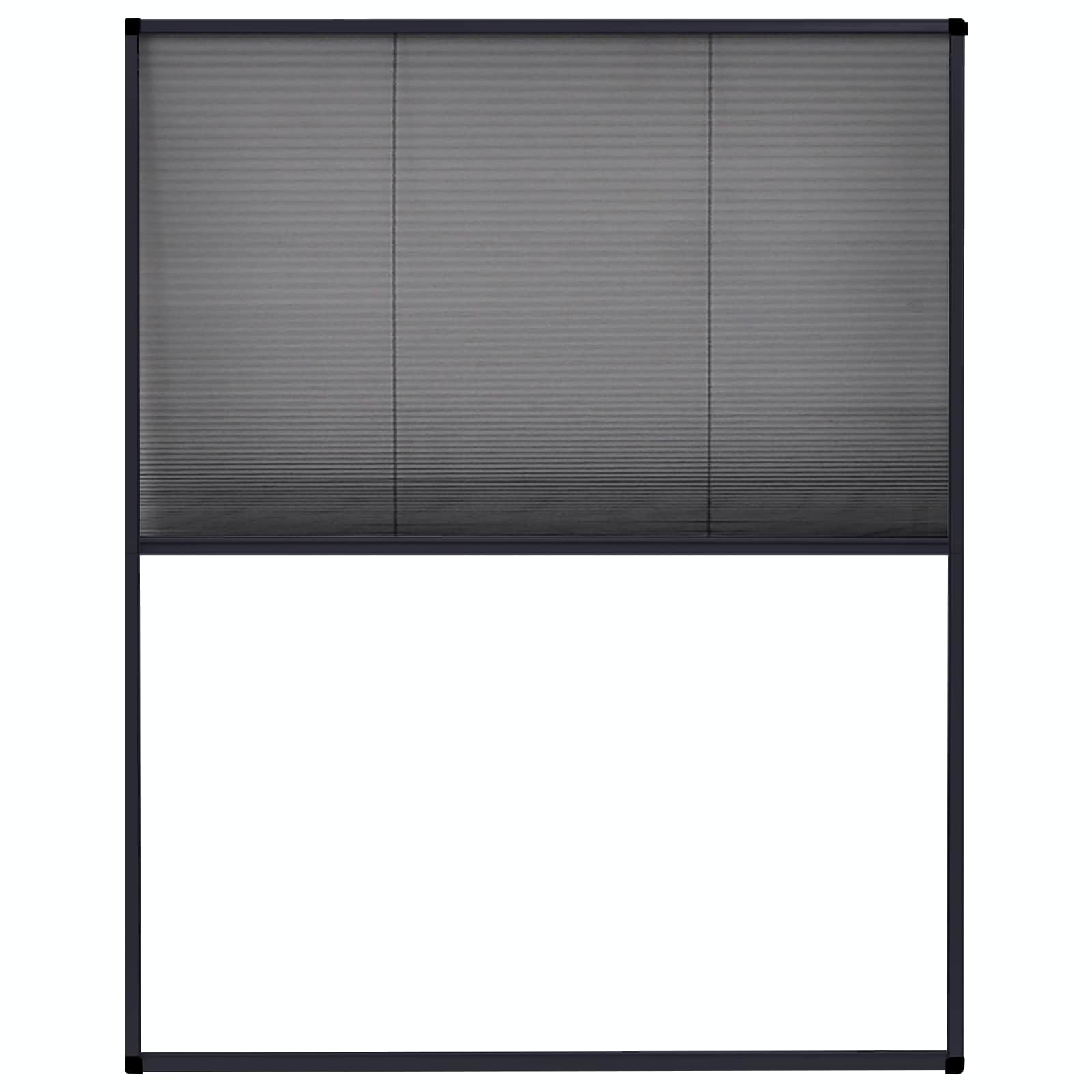 vidaXL Plisovaná okenná sieťka proti hmyzu, hliník, antracit 80x100 cm