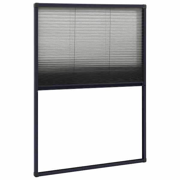 vidaXL plisseeritud putukav&otilde;rk aknale alumiinium antratsiit 80x120 cm