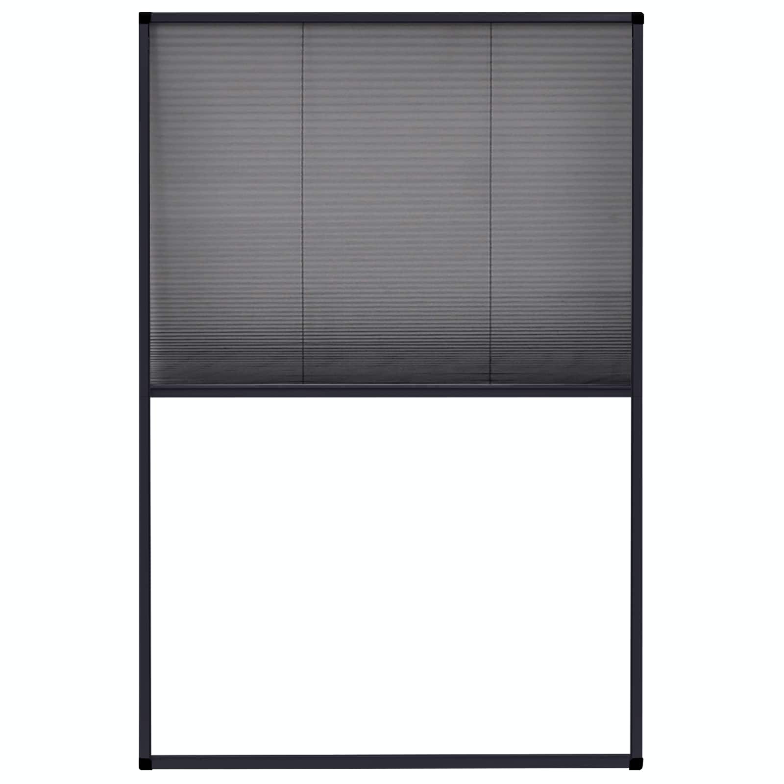 vidaXL Plisovaná okenná sieťka proti hmyzu antracitová 80x120 cm hliníková