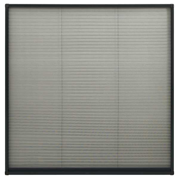 vidaXL plisseeritud putukav&otilde;rk aknale alumiinium antratsiit 120x120 cm