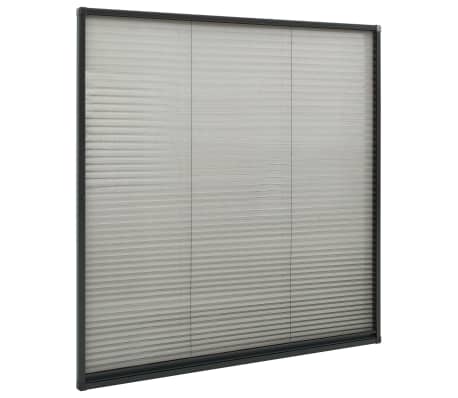 vidaXL Insektenschutz-Plissee für Fenster Alu Anthrazit 120x120 cm