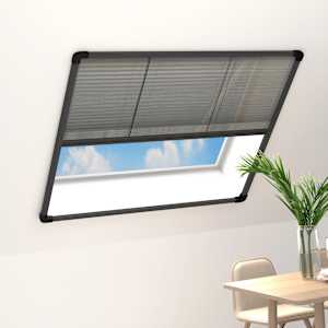 Plise komarnik za okna aluminij antraciten 120x120 cm