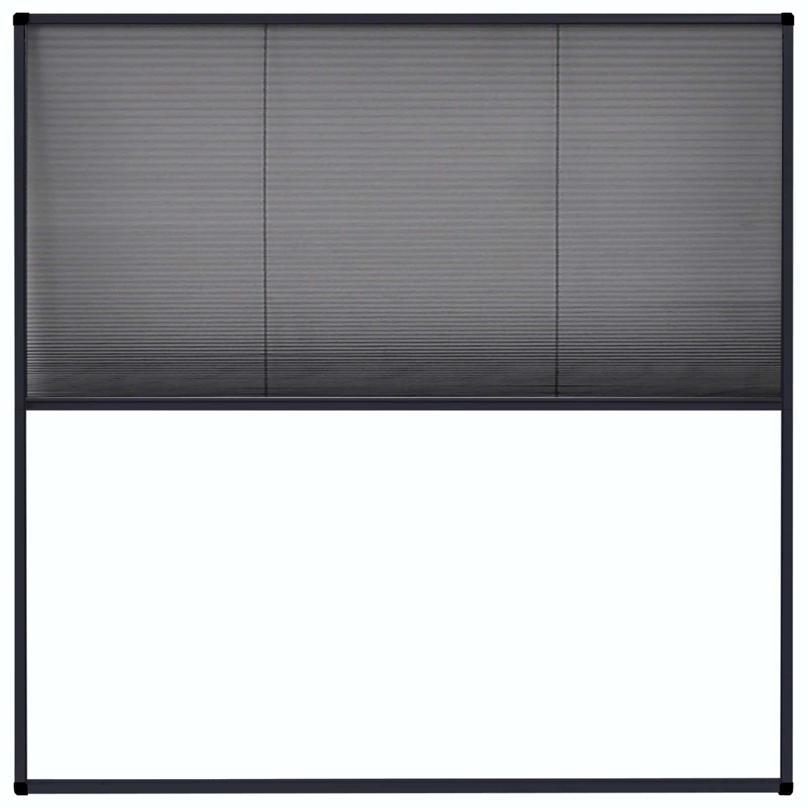vidaXL Insektenschutz-Plissee für Fenster Alu Anthrazit 120x120 cm – Bild 2