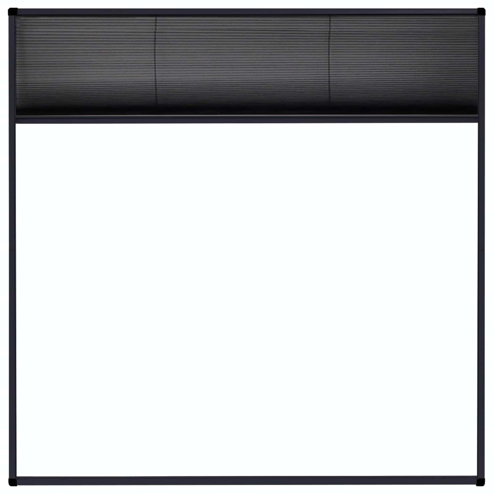 vidaXL Insektenschutz-Plissee für Fenster Alu Anthrazit 120x120 cm – Bild 4