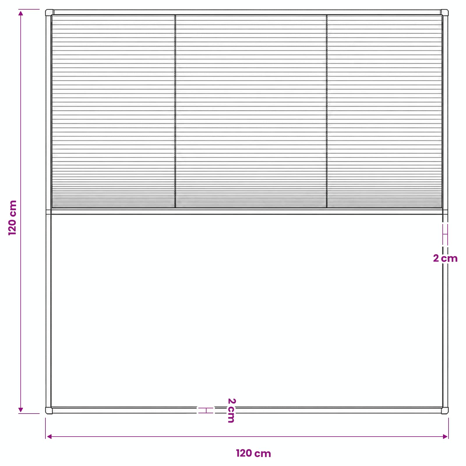 vidaXL Insektenschutz-Plissee für Fenster Alu Anthrazit 120x120 cm – Bild 8