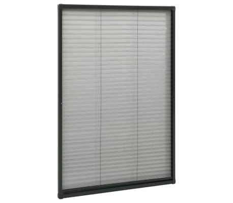 vidaXL Insektenschutz-Plissee für Fenster Aluminium Anthrazit 60x160cm