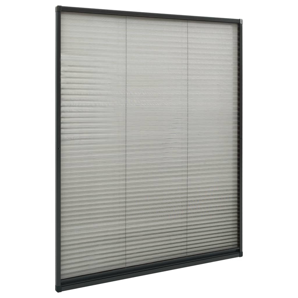 

vidaXL Raamhor plissé 120x160 cm aluminium antraciet