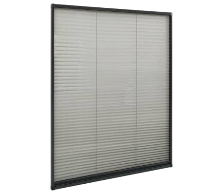 vidaXL Insektenschutz-Plissee für Fenster Alu Anthrazit 120x160cm