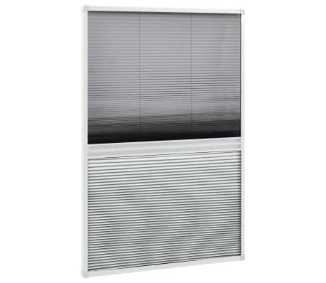 vidaXL Moustiquaire plissée pour fenêtre Aluminium 100x160cm et auvent