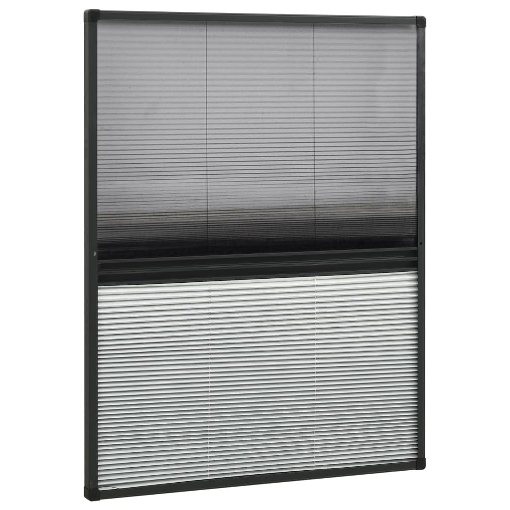 vidaXL Raamhor plissé met verduistering 60x80 cm aluminium afbeelding