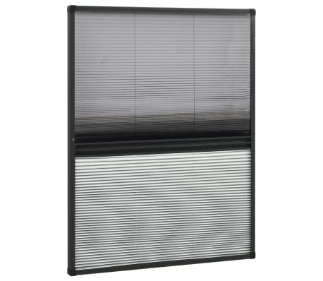 vidaXL Plisovaná okenná sieťka proti hmyzu s roletou, hliník 60x80 cm