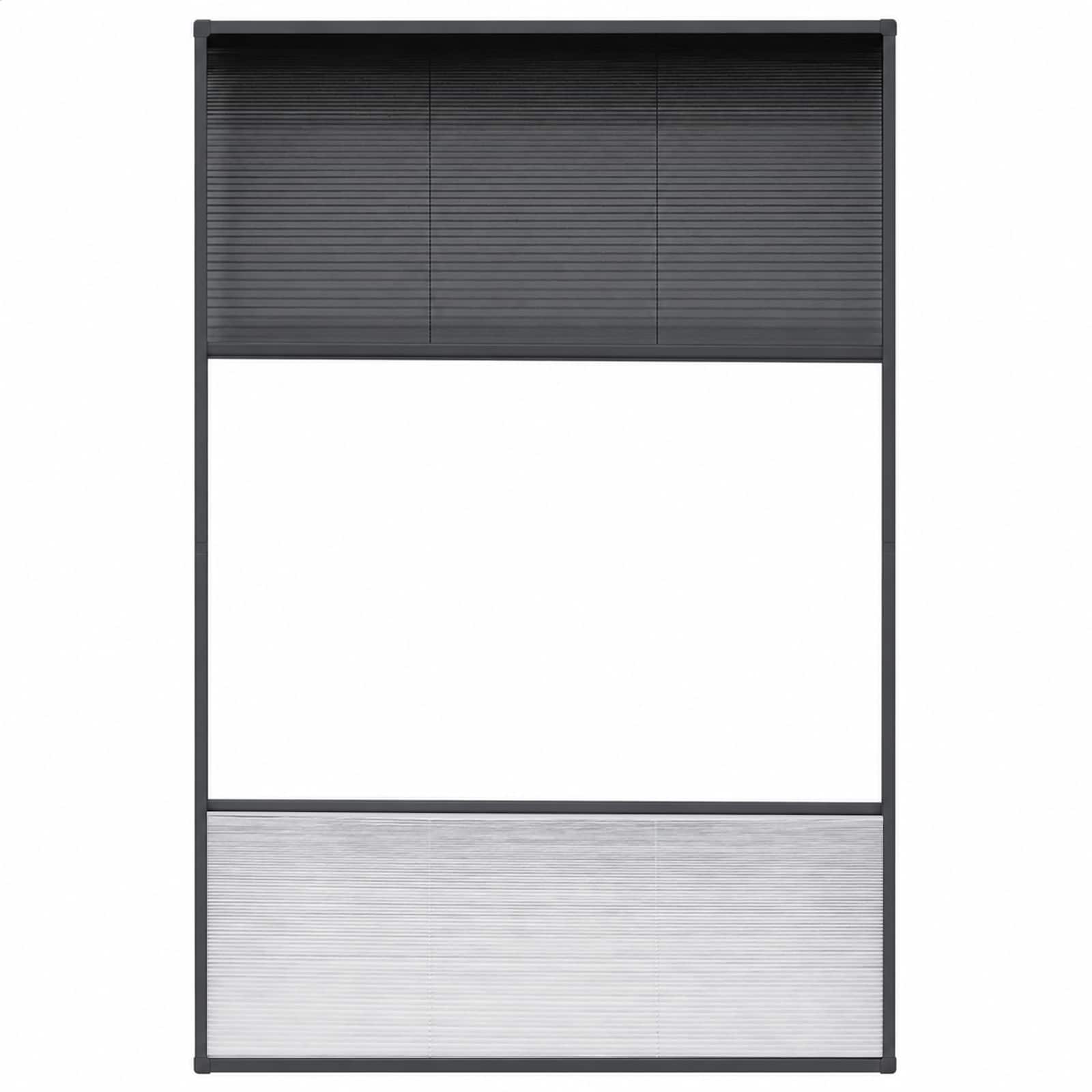 Raamhor plissé met verduistering 80x120 cm aluminium - Afbeelding 3