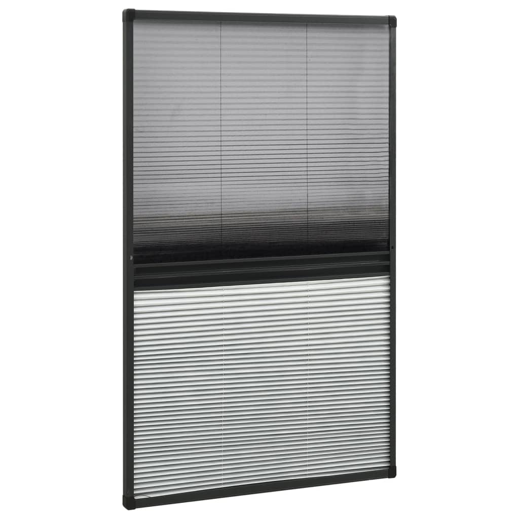 vidaXL Mosquitera plisada para ventanas aluminio con sombra 80x160 cm