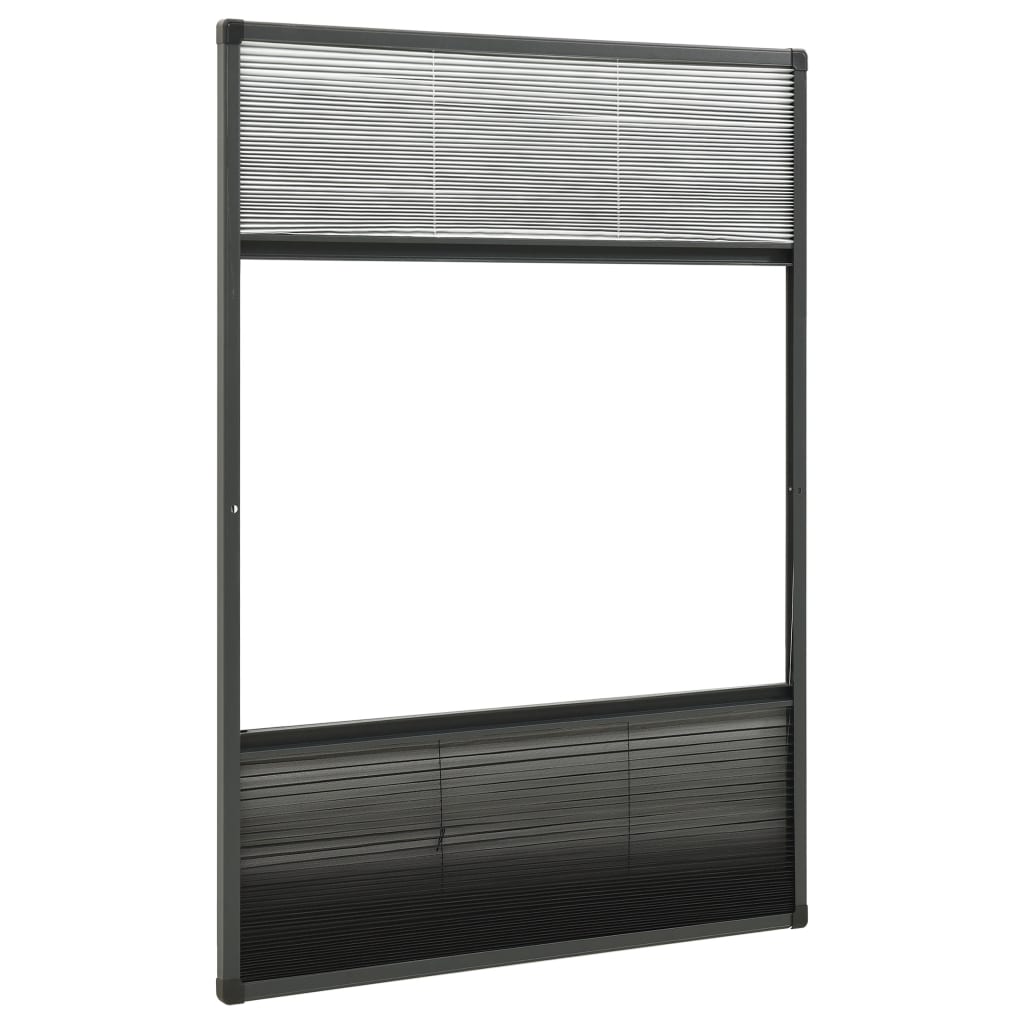 Alumínium pliszé ablakszúnyogháló árnyékolóval 110 x 160 cm 