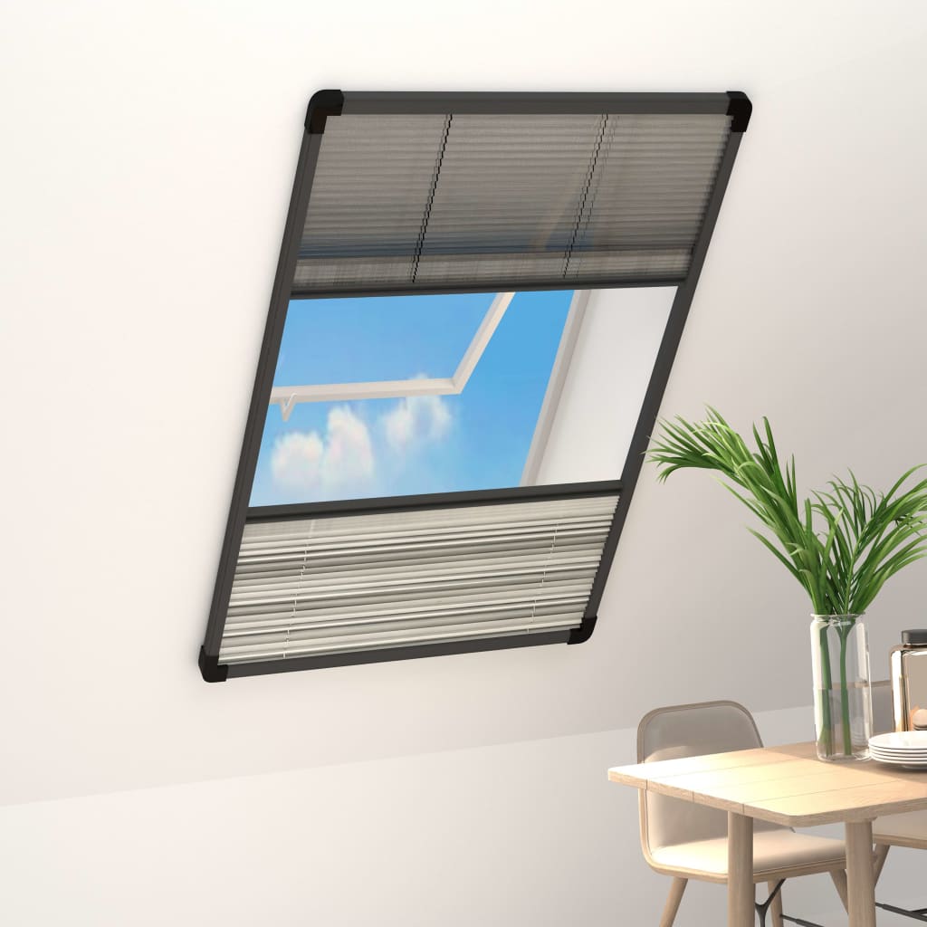 vidaXL Laskostettu hyönteisverkko ikkunaan 110×160 cm alumiini