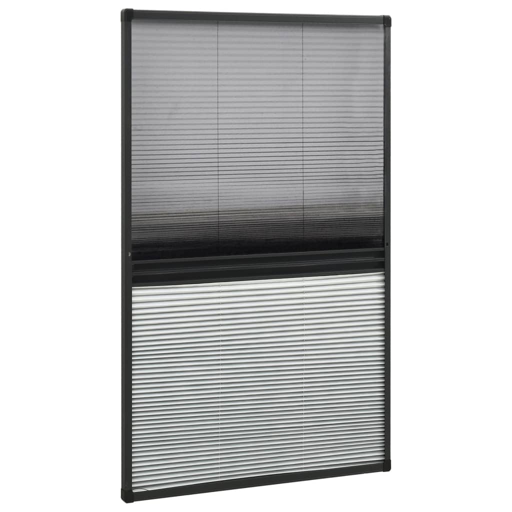 vidaXL Mosquitera plisada para ventanas aluminio con sombra 60x160 cm