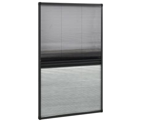 vidaXL Plissert insektskjerm for vindu aluminium 60x160 cm solskjerm