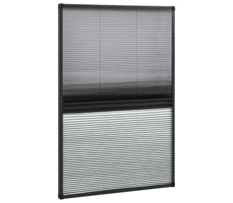 vidaXL Moustiquaire plissée pour fenêtre Aluminium 100x160cm et auvent